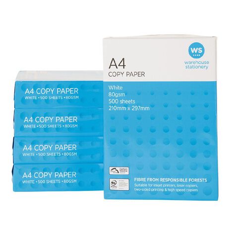 WS Photocopy Paper 80gsm 500 Pack White A4