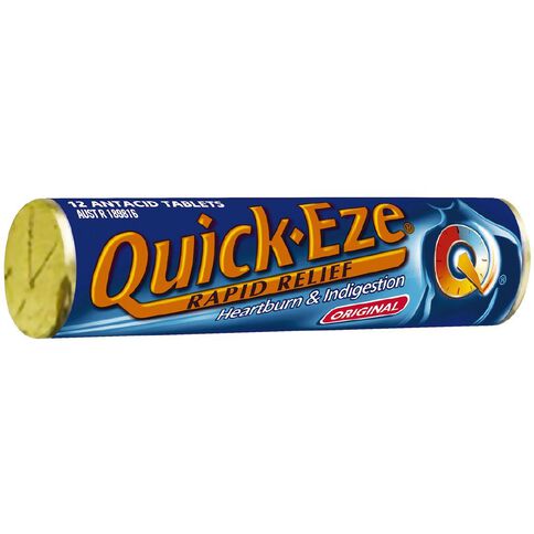 Quick Eze Antacid Original Stick Tablets 12 Pack