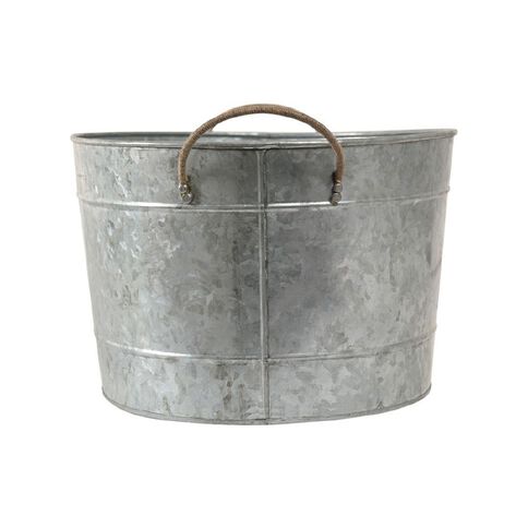 Living & Co Galvanised Drinks Bucket Silver Grey Living & Co Galvanised Drinks Bucket Silver Grey