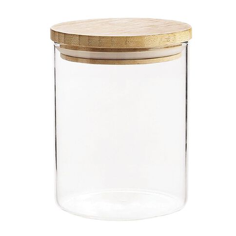 Living & Co Glass Canister with Bamboo Lid 700ml