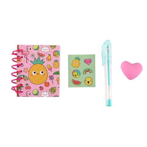 Kookie Pineapple Key Chain Stationery Set