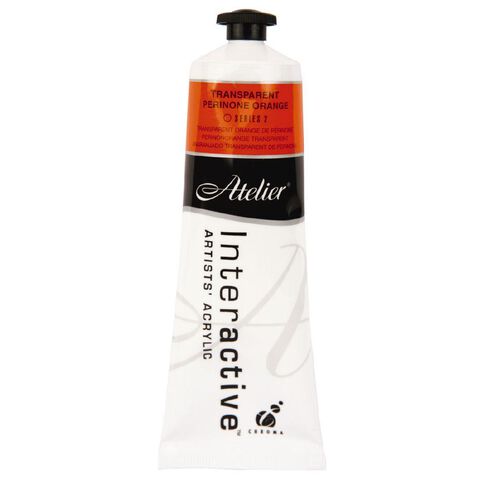 Atelier S2 Acrylic Paint Transparent Perinone Orange 80ml