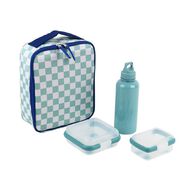 Living & Co Lunch Bag Set Check 4 Piece