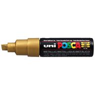Uni Posca Marker 8.0mm Chisel Gold