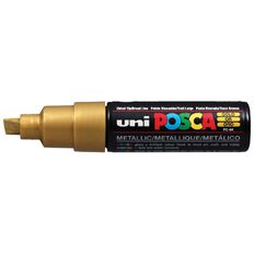 Uni Posca Marker 8.0mm Chisel Gold