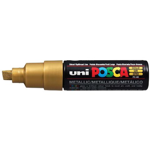Uni Posca Marker 8.0mm Chisel Gold