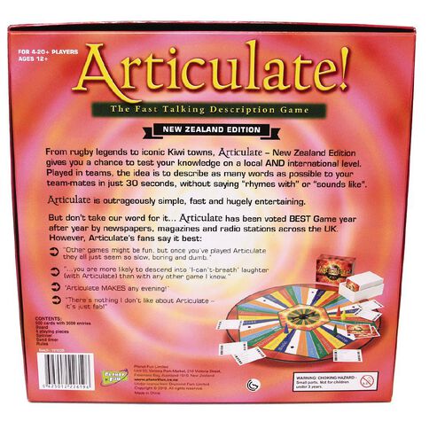 Articulate NZ Edition Game