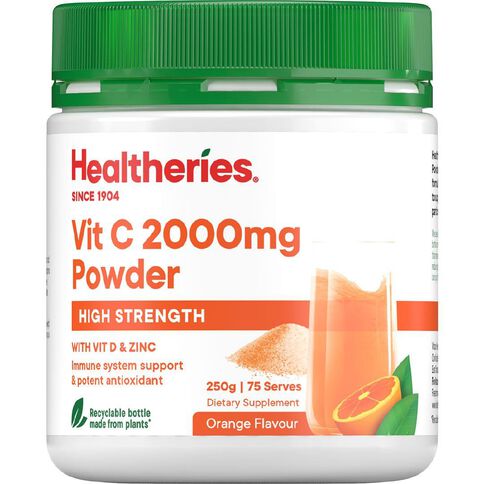 Healtheries High Strength Vit C 2000mg Powder 250g