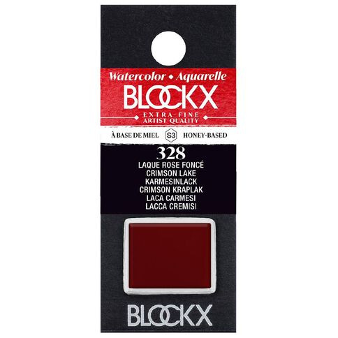 BLOCKX Watercolour Half Pan S3 328 Crimson Lake