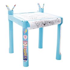 Paw Patrol Colouring Table With Accessories Light Blue