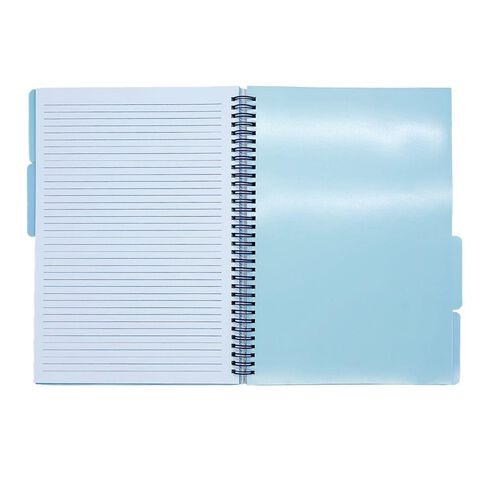 Uniti Clubhouse Softcover Notebook With Dividers A4 Blue