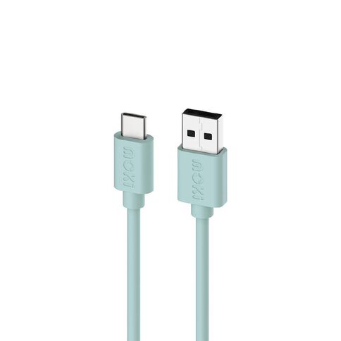 Moki USB-A to USB-C SynCharge Cable 1m - Pastel Green