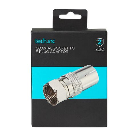 Tech.Inc Coaxial Socket to F Plug Adapter