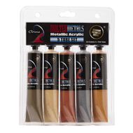 Chromacryl Chroma Molten Metals 5 Tube Set