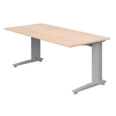 Accent Quick Ship Fixed Height Desk Silver/Classic Oak 1200 x 700