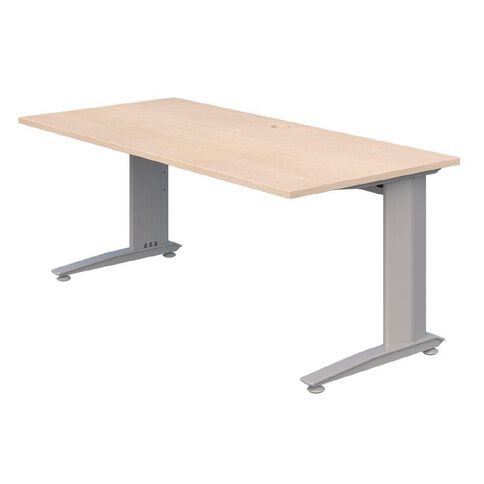 Accent Quick Ship Fixed Height Desk Silver/Classic Oak 1200 x 700