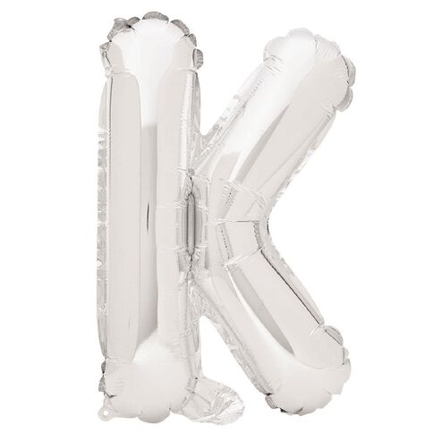 Artwrap Foil Balloon K Silver 35cm
