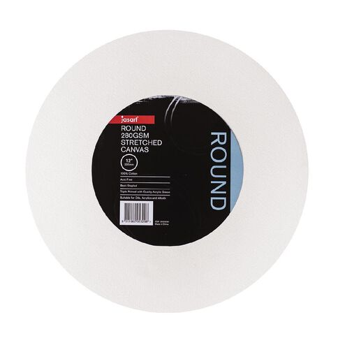 Jasart Round Canvas White 12 inch