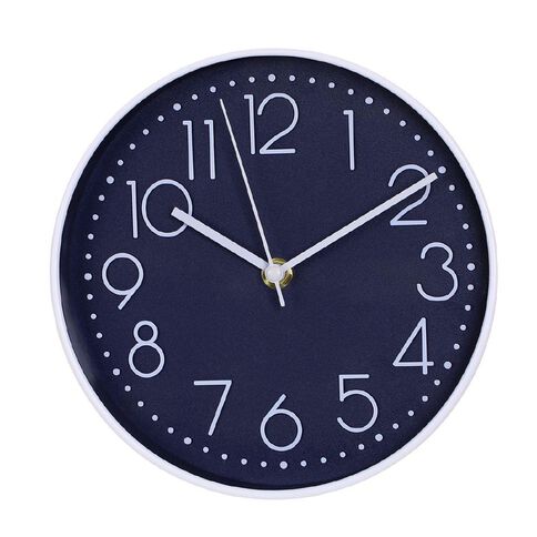 Living & Co Clock 20.5cm x 20.5cm Navy/White