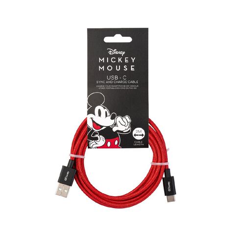 Mickey Mouse Classic USB-C Cable 2m