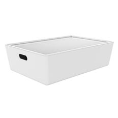 Living & Co Lisse Lidded Organiser White White 26L