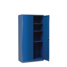 Workspace Cupboard Large Metal 4 Shelves Midnight Blue