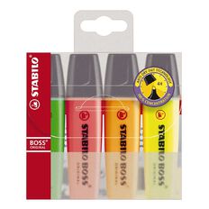 Stabilo Boss Highlighters Multi-Coloured 4 Pack