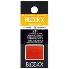 BLOCKX Watercolour Half Pan S3 321 Cadmium Red Orange