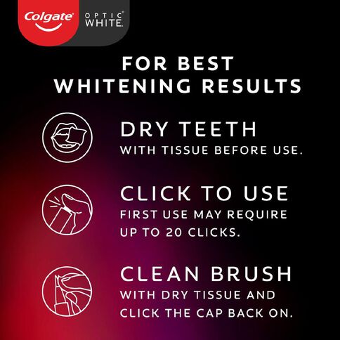 Colgate Optic White Nightly Treatment Whitening Wand 3% 1 Pack 2.5ml