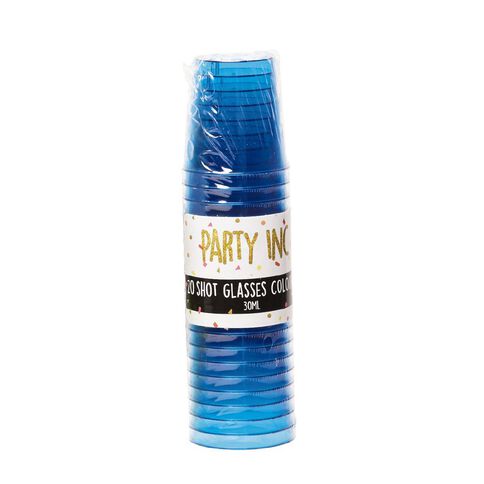 Party Inc Shot Glasses 30ml 20 Pack Assorted