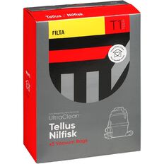 Ultra Clean T1 Vacuum Bags For Tellus Nilfisk 70011 5 Pack