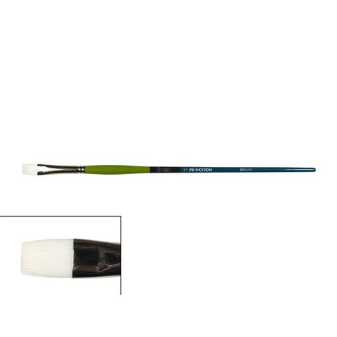 Princeton Snap Brush Long Handle Taklon Bright 6 White