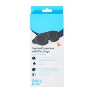 Living & Co Padded Eyemask with Earplugs Black