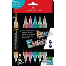 Faber-Castell BE Shake&Paint Acrylic Marker Metallic Box of 6
