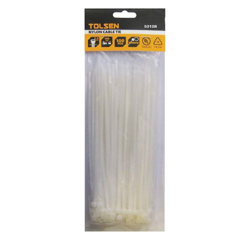 Tolsen Cable Tie 200mm x 3.6mm 100 Pack