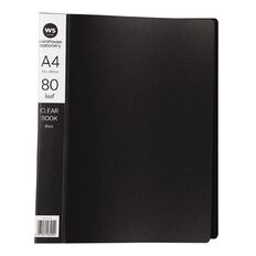 WS Clear Book 80 Leaf Without Case Black A4