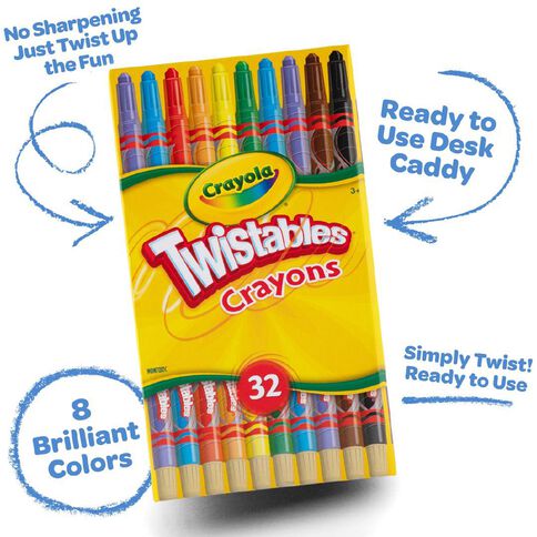 Crayola 32 Pack Twistable Crayon Deskpack