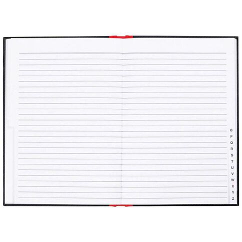 Milford Notebook Indexed 100 Leaf Red/Black A5