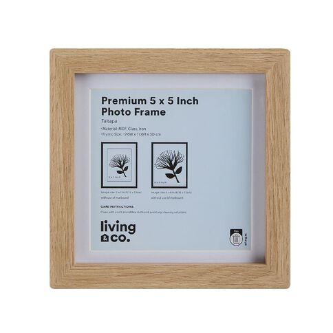 Living & Co Premium Photo Frame Natural 5in x 5in