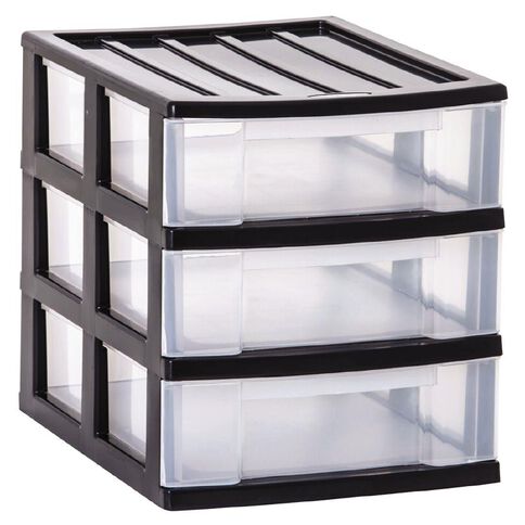 Taurus Storage Drawers 3 Tier Grey A4 Warehouse Stationery Nz