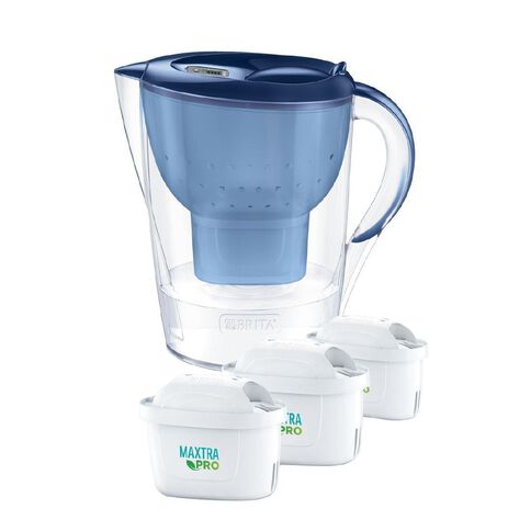 Brita Marella XL Jug with 3 Maxtra Pro Filters Value Pack Blue Brita Marella XL Jug with 3 Maxtra Pro Filters Value Pack Blue