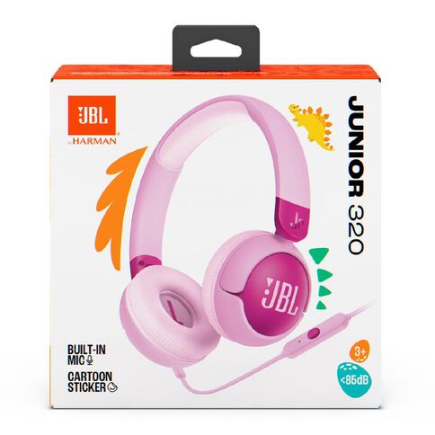 JBL Junior 320 Wired On-Ear Kids Headphones Pink