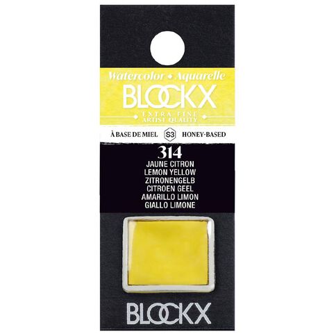 BLOCKX Watercolour Half Pan S3 314 Lemon Yellow Yellow