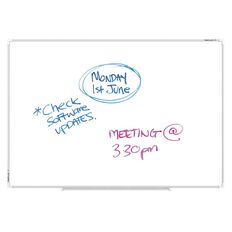 Boyd Visuals Lacquered Whiteboard 1500 x 1200mm White