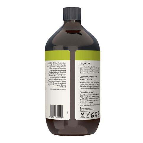 Glow Lab Lemongrass and Lime Antibacterial Handwash 900ml