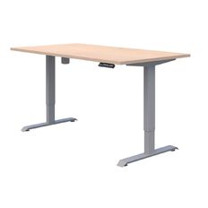 Accent Quick Ship Electric Desk Silver/Classic Oak 1800 x 800