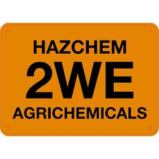 WS Hazchem 2We Agrichemicals Sign Small 240mm x 340mm