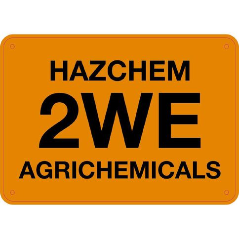 WS Hazchem 2We Agrichemicals Sign Small 240mm x 340mm