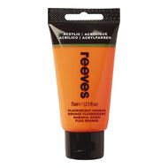 Reeves Fine Acrylic Paint Fluorescent Orange 75ml