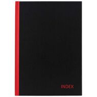 Milford Notebook Indexed 100 Leaf Red/Black A5